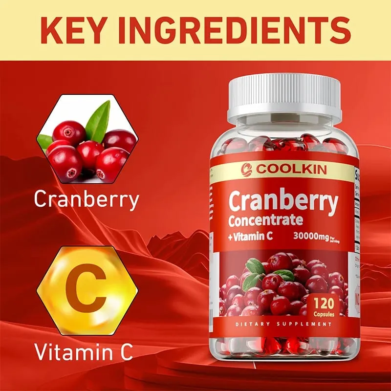 Cranberry Capsules - Beauty and Skin Care Urinary Tract Health Anti-aging Eye Protection Improve Appetite
