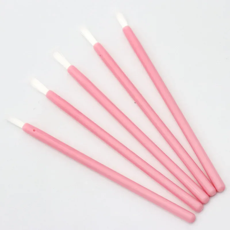 50Pcs Disposable Nylon Fiber Lip Brush Lipstick Wands Clean Applicator lip Gloss Brushes portable Cosmetic women Makeup Tools