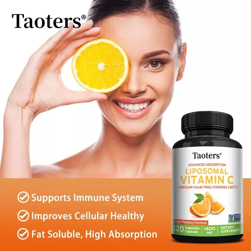 Liposomal Vitamin C 1400mg - Promotes Collagen Production Immune Support Powerful Antioxidant