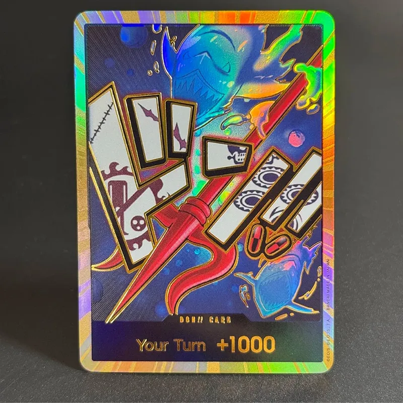 10PCS DON OPCG English TCG Gold DON!!! Collection Cards Zoro Ace Doflamingo Rebecca FOIL NM Refraction Flash Cards ToyGifts OPCG
