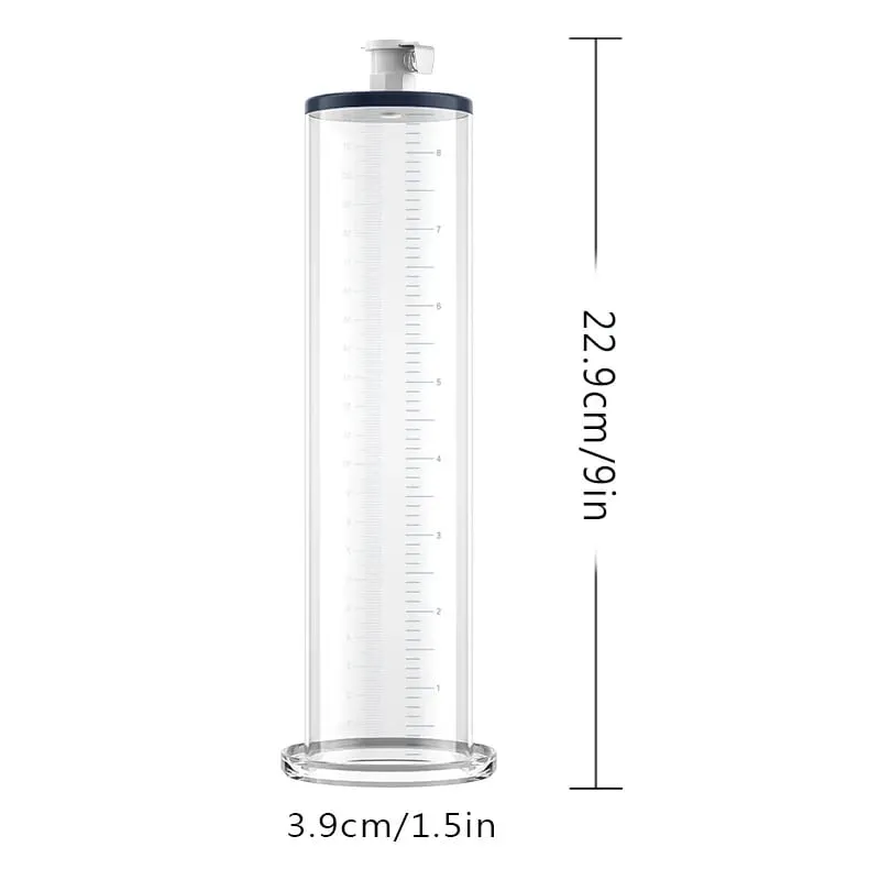 Manual Acrylic Penis Pump for Men with Pressure Gauge Clear Cylinders Vacuum Enlargement Masturbation Trainer Adult Sex Toy Set