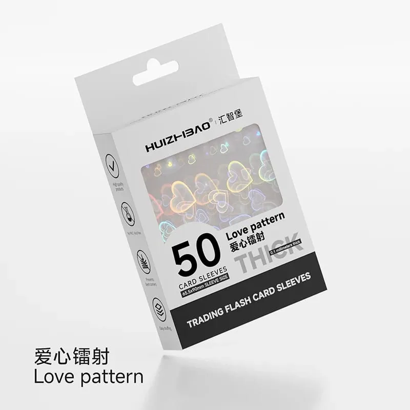 65.5×90mm Holographic Card Sleeves Colorful Transparent Card Protector for TCG Standard Sized/Japanese Sized Cards Cover