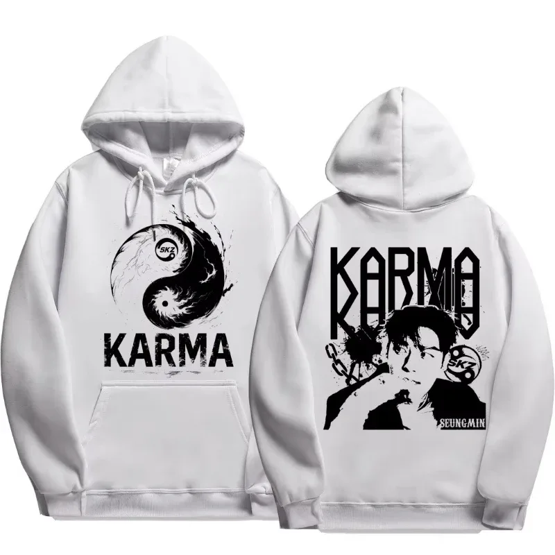 KPOP's fourth album KARMA printed men's hoodie FELIX HAN BANGCHAN CHANGBIN HYUNJIN LEE fashion hoodie