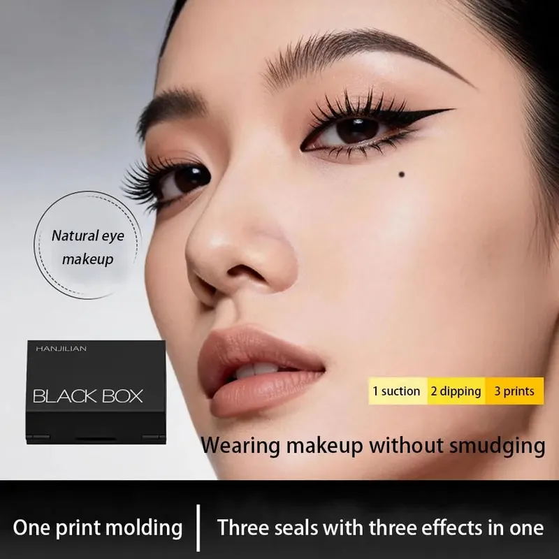 3 σε 1 Lower Eyelash Stamp Eyeliner & Mole 3s Fast Application Φορητό σετ μακιγιάζ Eye Αντιολισθητικό Φυσικό μακράς διαρκείας P6C5