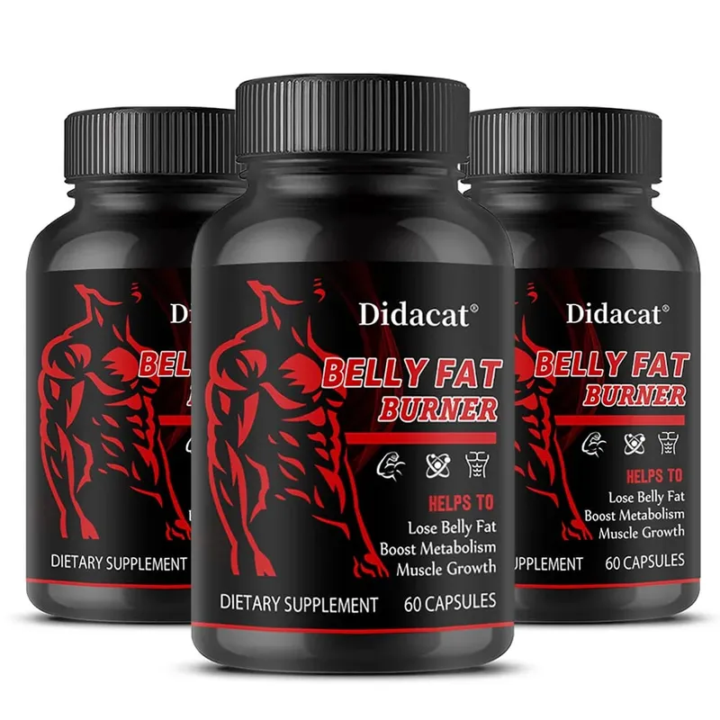 Stimulant-Free Men's Belly Fat Burner Capsules Boost Metabolism Burn Stubborn Fat Tighten Abs Preserve Muscle Caffeine-Free