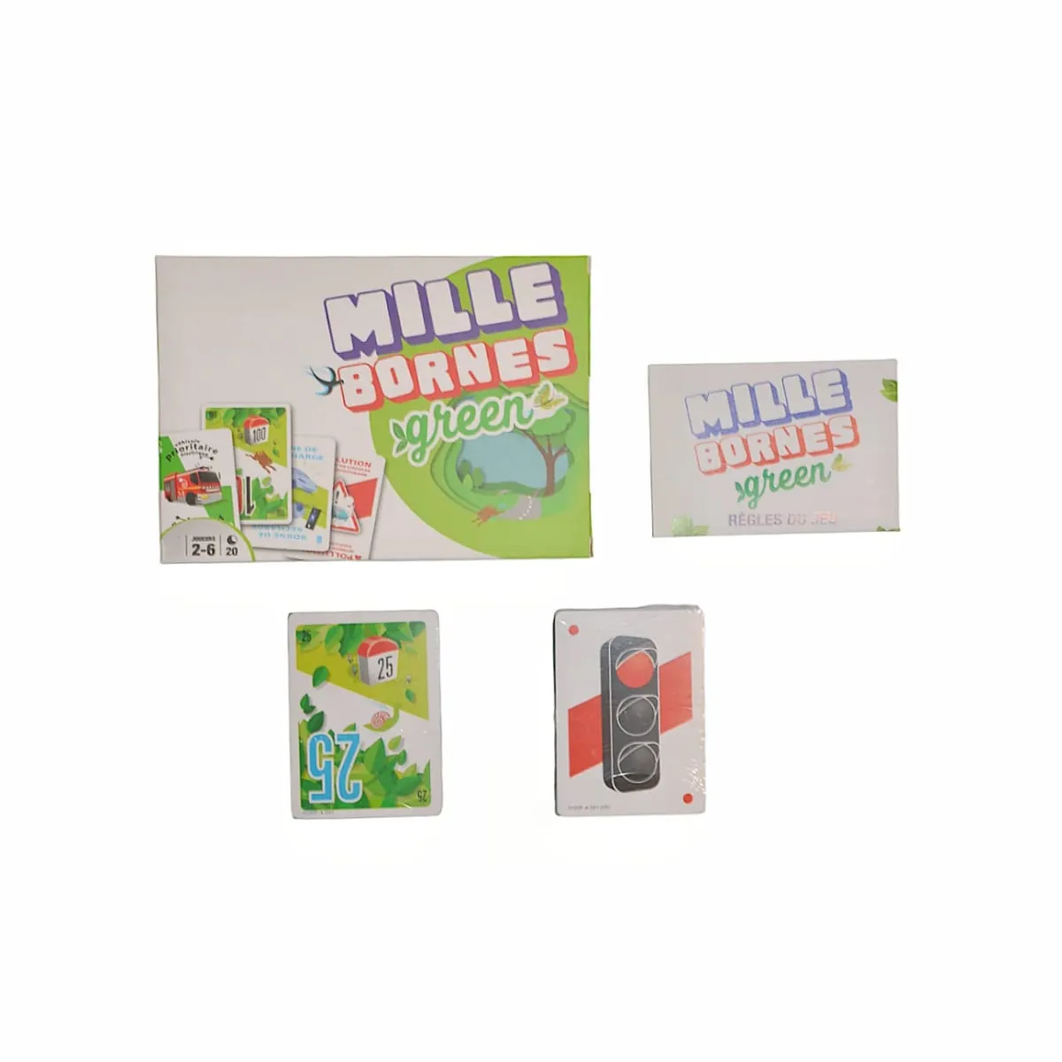 "Green Road Rally: a Eco-Themed Card Game of Miles & Strategy" French Version Board Game Eco-Themed Card Game Interactive Tabletop Game Party Gift Suitable for Christmas Halloween