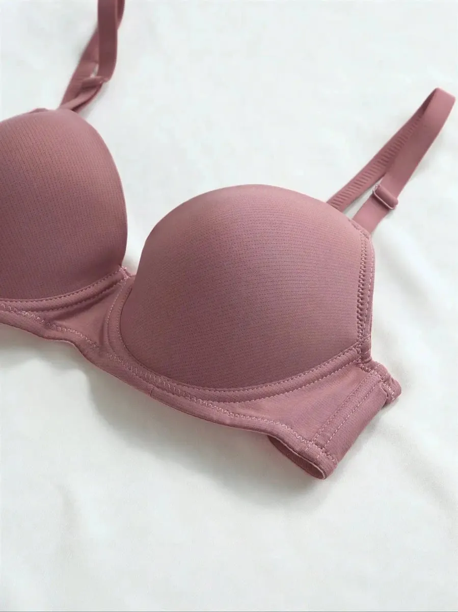 Viomisha 솔리드 Underwire 란제리 세트 여성은 강철 반지와 브래지어를 밀어 패션 여성 속옷 팬티 매일 브래지어 세트 — image 5