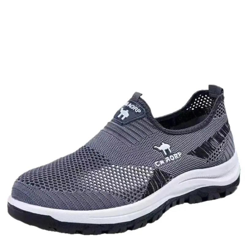 2026 Summer New Men's Loafers Mesh Breathable Casual Sneakers Vulcanize Shoes Soft Soled Comfort Sport Shoes Light Walking Flats