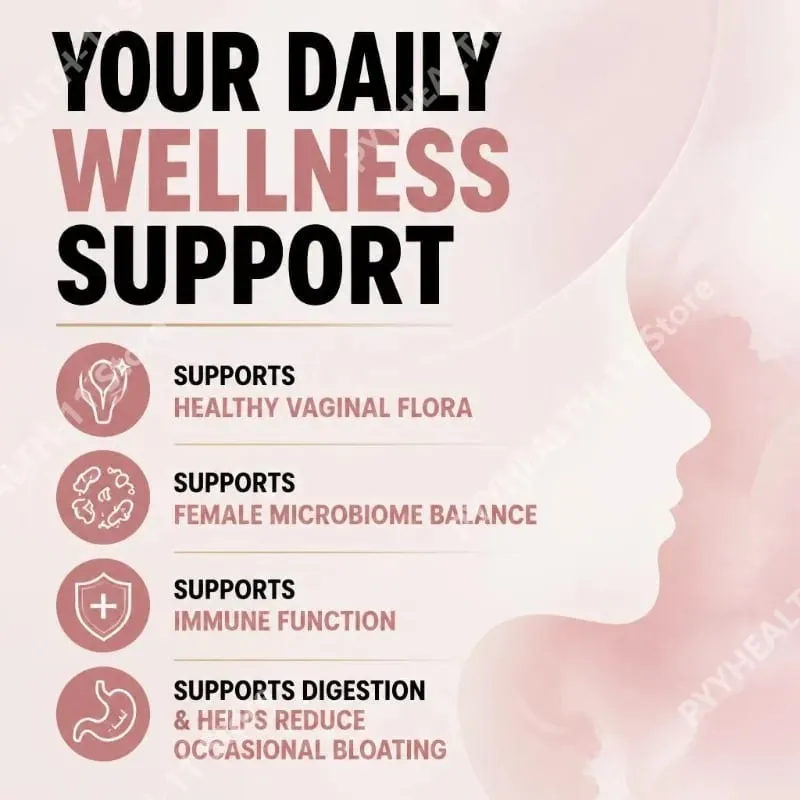 Vaginal Flora Gummies with Lactobacillus Acidophilus and Vitamin C Support for Female Microbiome Balance 60 Gummies