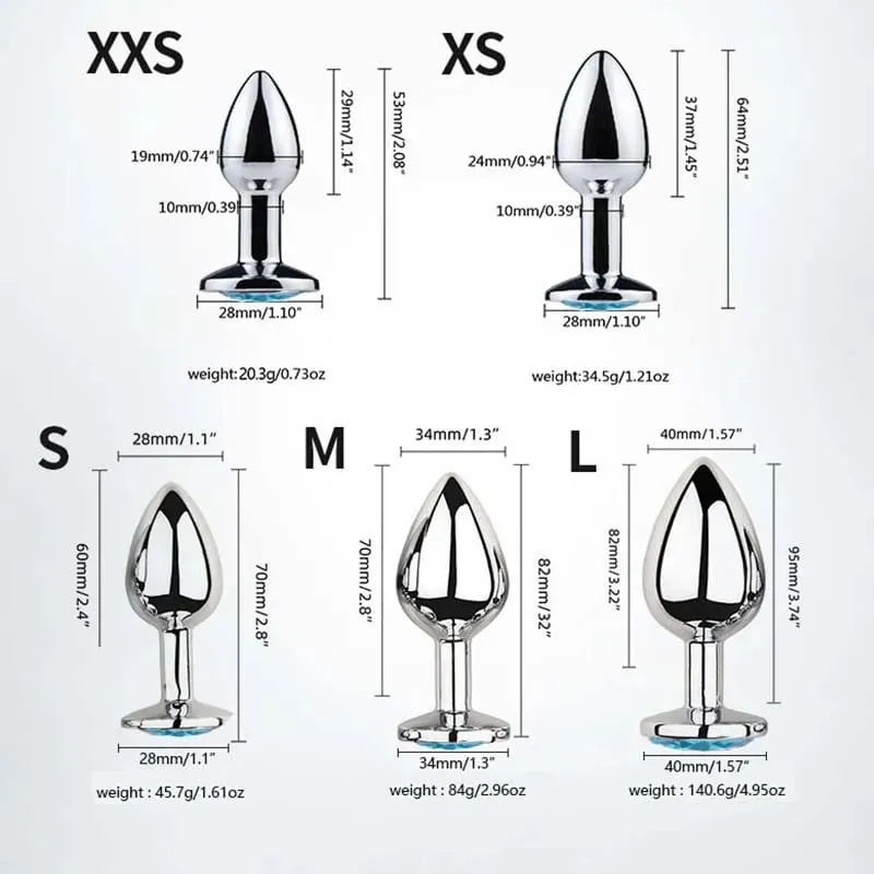 Spina anale liscia in metallo Base per gioielli in acciaio inossidabile Spina liscia liscia Massaggiatore prostatico Dildo Stimolatore ano Giocattoli adulti del sesso