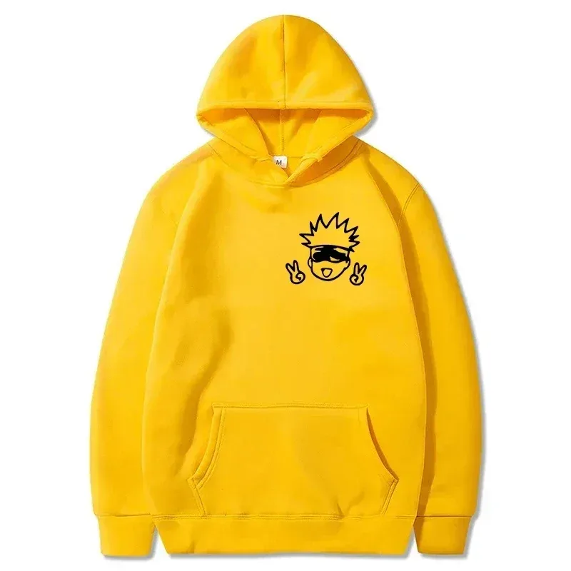 Spring Autunm Unisex Jujutsu Kaisen Anime Hoodies Sweatshirts Large Animated DesignsKawaii Gojo Satoru Graphic Streetwear