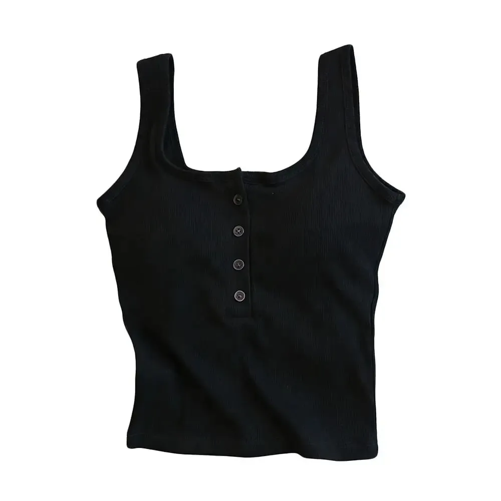 Casual U Neck Summer Tank Tops Slim Underwear Cami Top Shirt Sleeveless Camisoles Fitted Tops for Women