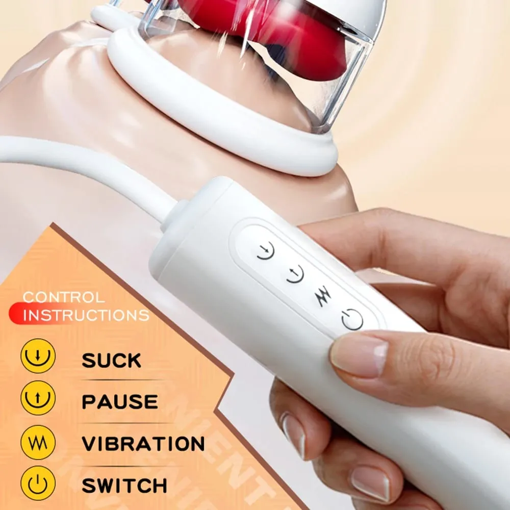 Portable Nipple Licking Sucking Vibrator Female Breast Massager Clitoral Bite Vibrating Sex Toys for Female Masturbation