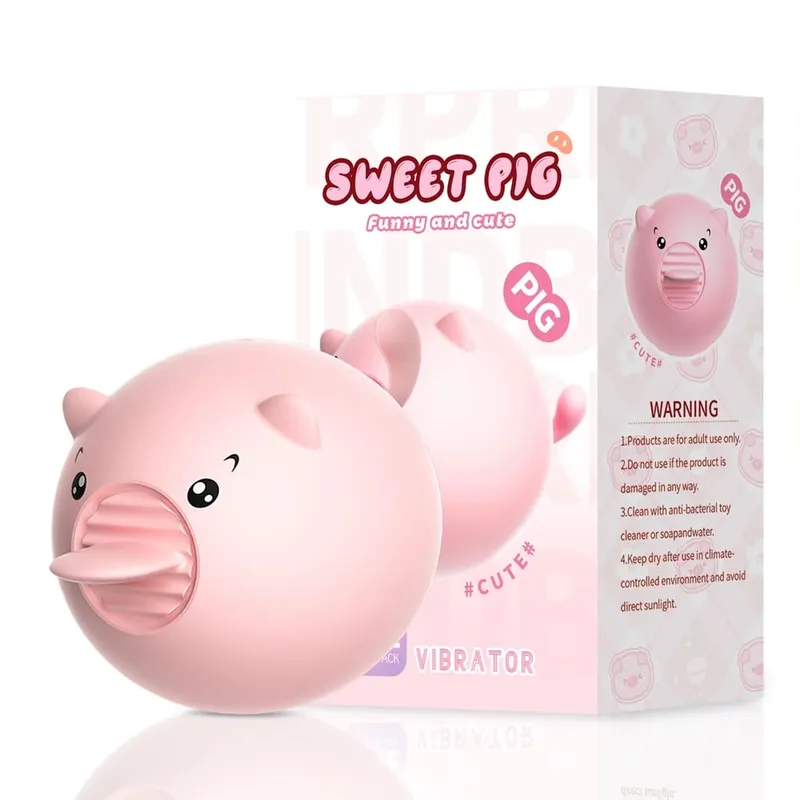 Mini Domuz Dil Yalama Vibratör Klitoris G Noktası Stimülatörü Kadınlar için Seks Oyuncakları 10 Modları Şarj Edilebilir Hızlı Orgazm Erotik Masturbator