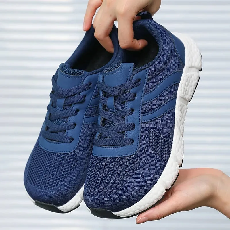Unisex EVA Soft Sole Sneakers Vintage Commute Walking Shoes Big Size Breathable Wear Resistant Outdoor Running Tennis Shoes