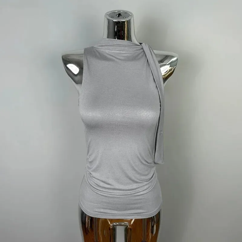 2026 Sexy Pure Desire Design Slim Women Bodycon Camisole Korean Dongdaemun Sleeveless Tank Top Solid Versatile Base Layer Top