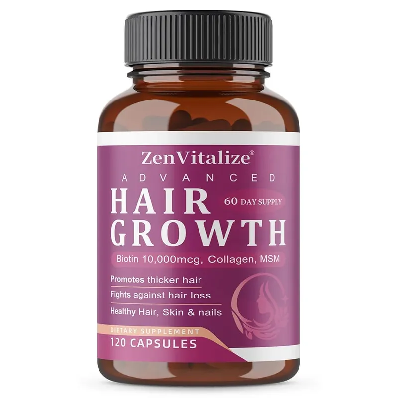 Hair Growth Vitamins for Women and Men - with Biotin & Saw Palmetto Naturally Regrow Stronger & Healthier Hair Skin and Nails