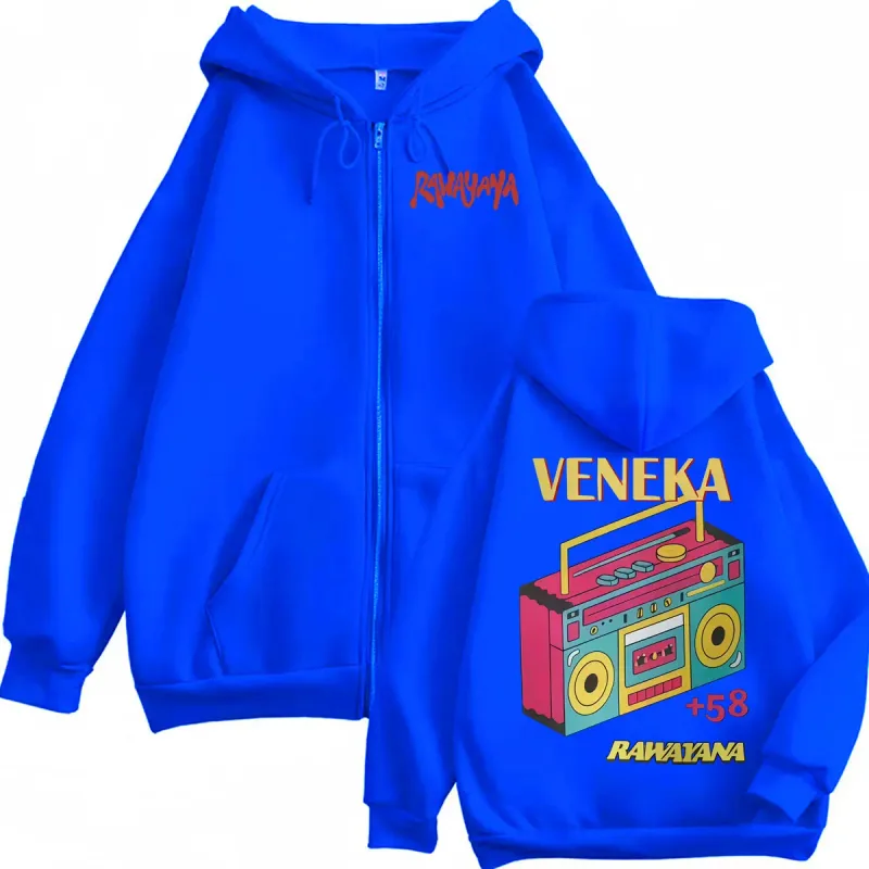 Band Rawayana Veneka Album Zip Up Hoodies Men Women Hip Hop Pop Music Jacket Sweatshirt Fleece Long Sleeve Zipper Pullovers Coat