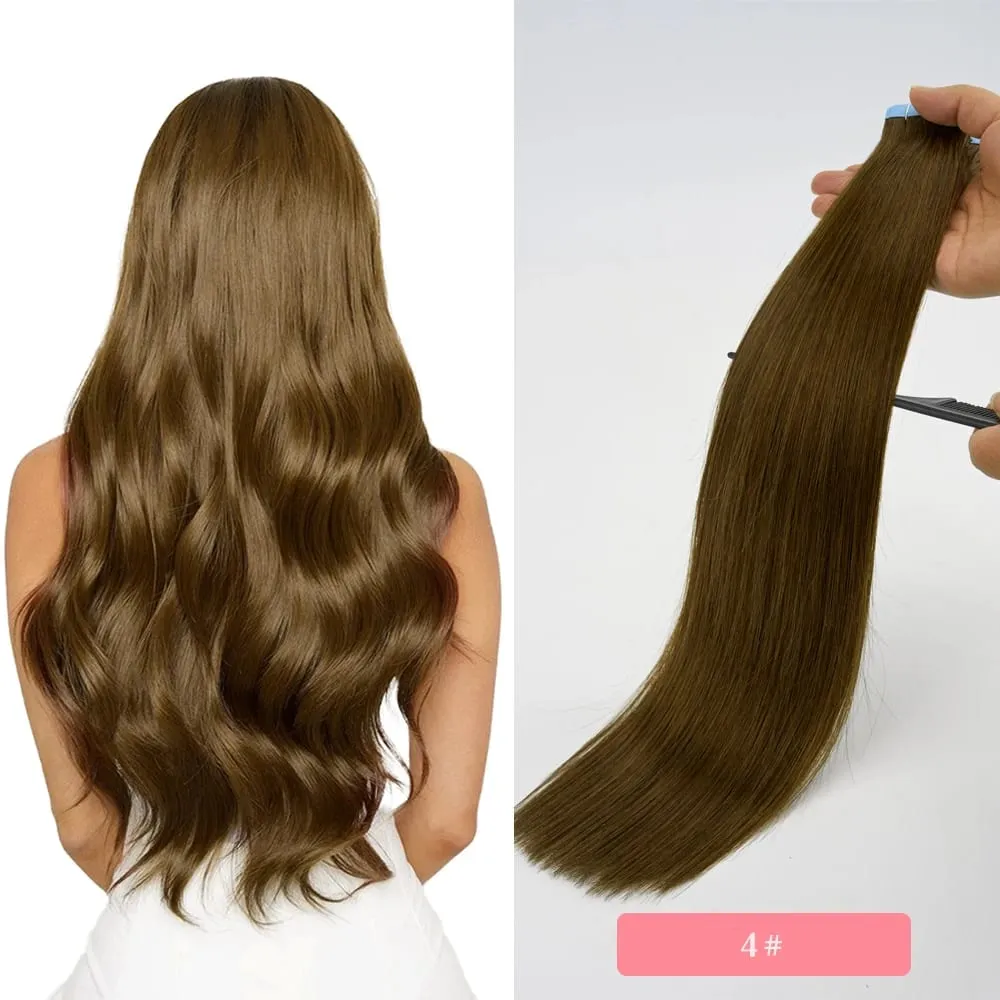 12A Bant Saç Uzantıları İnsan Saç 100% Natutal Remy Saç İtalya Bant Güçlü Tutuş için Dikişsiz Cilt Atkı İnce Saçlar için