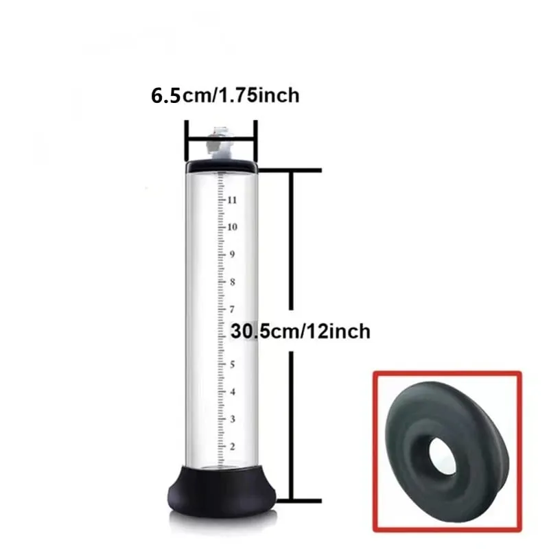 Manual Penis Pump Acrylic Penis Enlarger Sex Toy For Men Vacuum Pump Male Masturbation Penis Extender Trainer Adults Sex Product