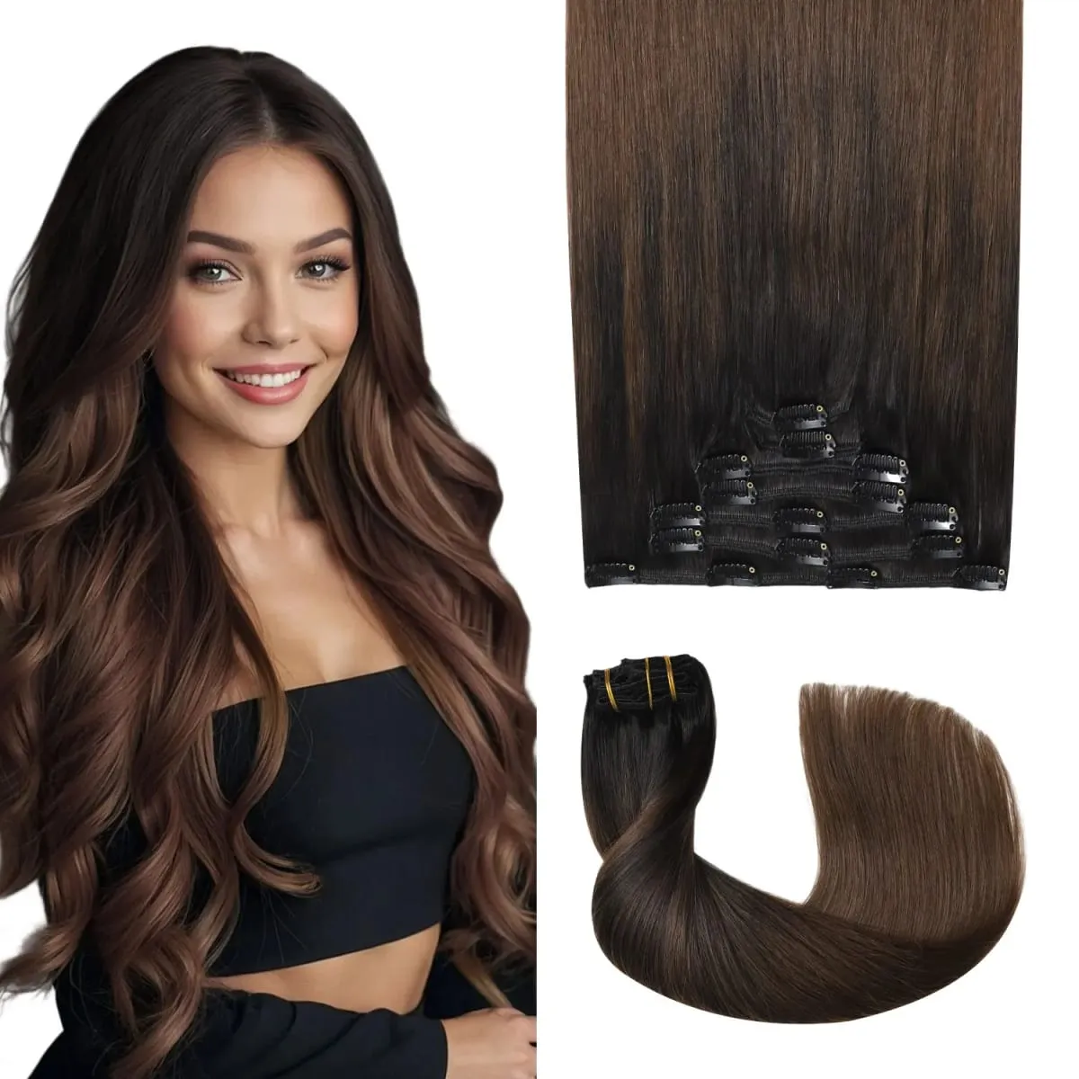 Sweetmet Pro2.0 Clip in Hair Extensions Real Human Hair 120g Thick 7pcs #60 Platinum Blonde Remy Real Human Hair Extensions Clip ins Seamless Double Weft for Women