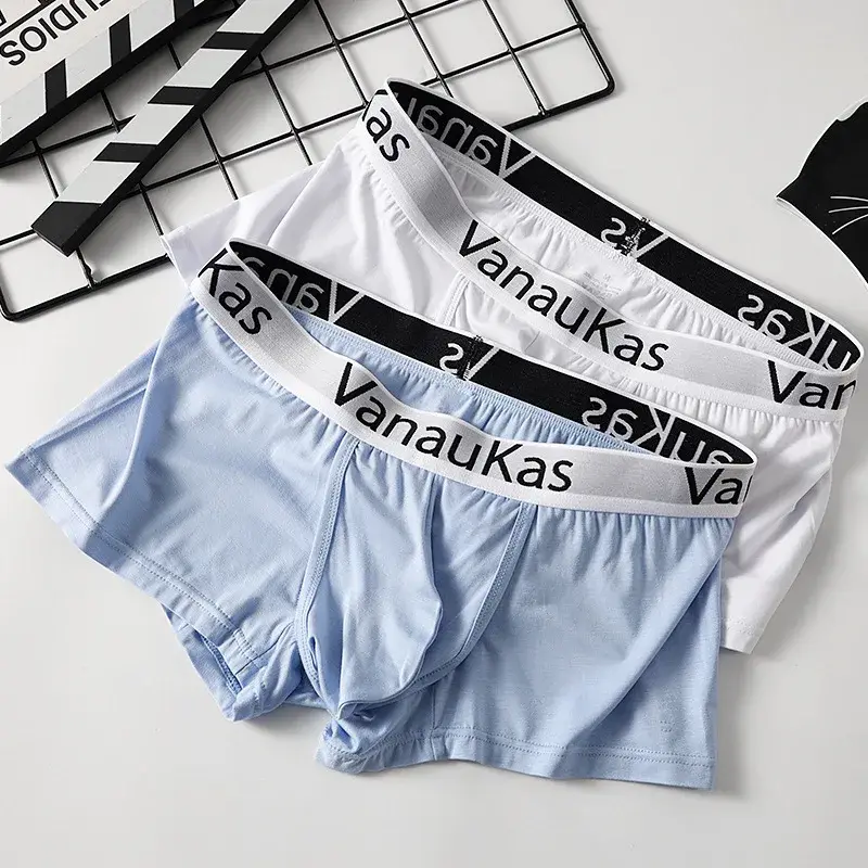 Men's Sile Front Separate Pouch Boxers Dual Pouch Breathable Underwear Youth Boys Post-circumcision Recovery Phase Underpants