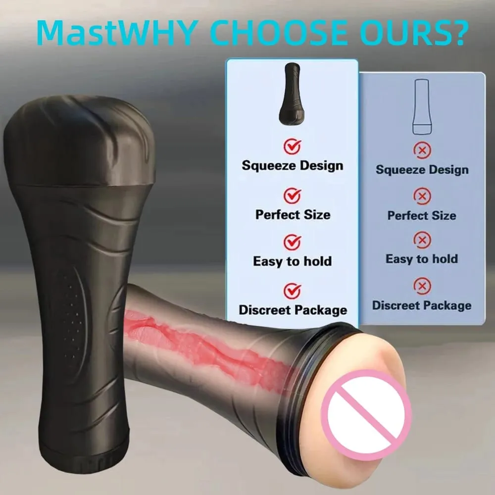 Male Masturbator Sucking Rotation Endurance Exercise Flesh Like LIght Vibratin 2-in-1 Masturbaror Parar Hombre Sex Toys for Men