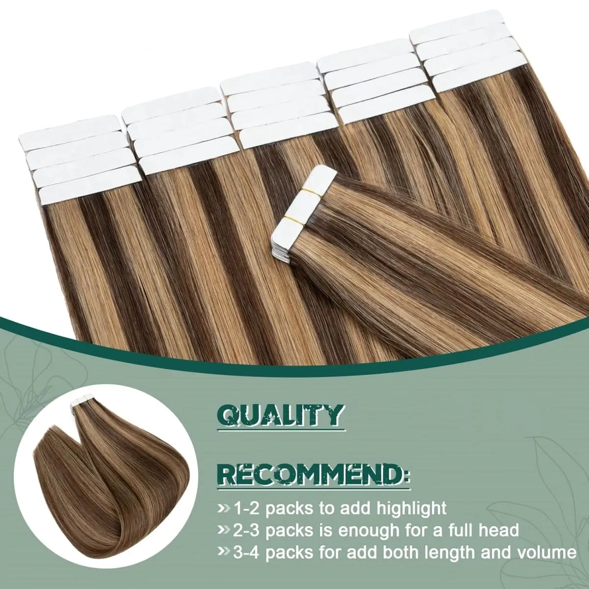 Highlight #4/27 Straight Tape In Hair Extensions 100% Human Hair Skin Weft Invisiable Tape In Human Hair Extensions 20/40/60pcs