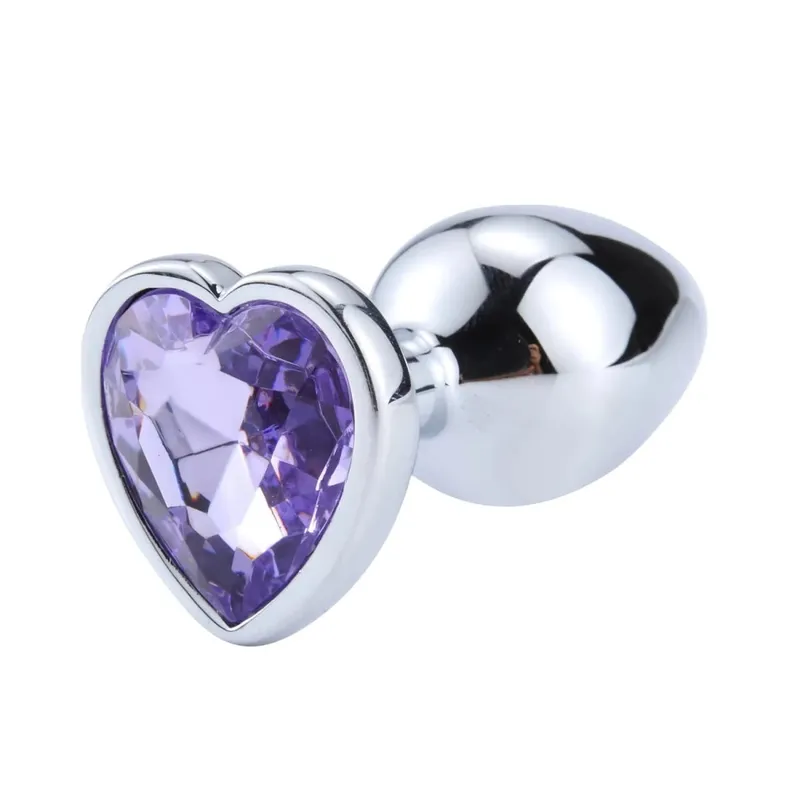 S/M/L Anal Plug Heart Shape Crystal Metal Anal Beads Butt Plug Prostate Massager Adult Gay Products Sex Toy Shop for Female Male