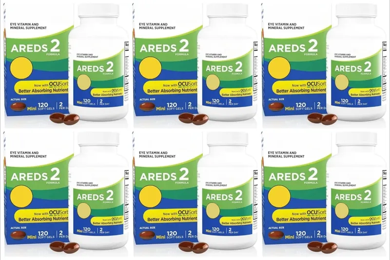 2 Eye Vitamin And Mineral Supplement with OCUSorb Lutein Zeaxanthin Antioxidants 120 Capsules for Vision Health