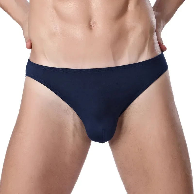 Men's Underwear, Men's Small Triangle Briefs, U-Convex Thin Elastic Sexy Low-Waist Tight-Fitting Narrow-Edge Briefs