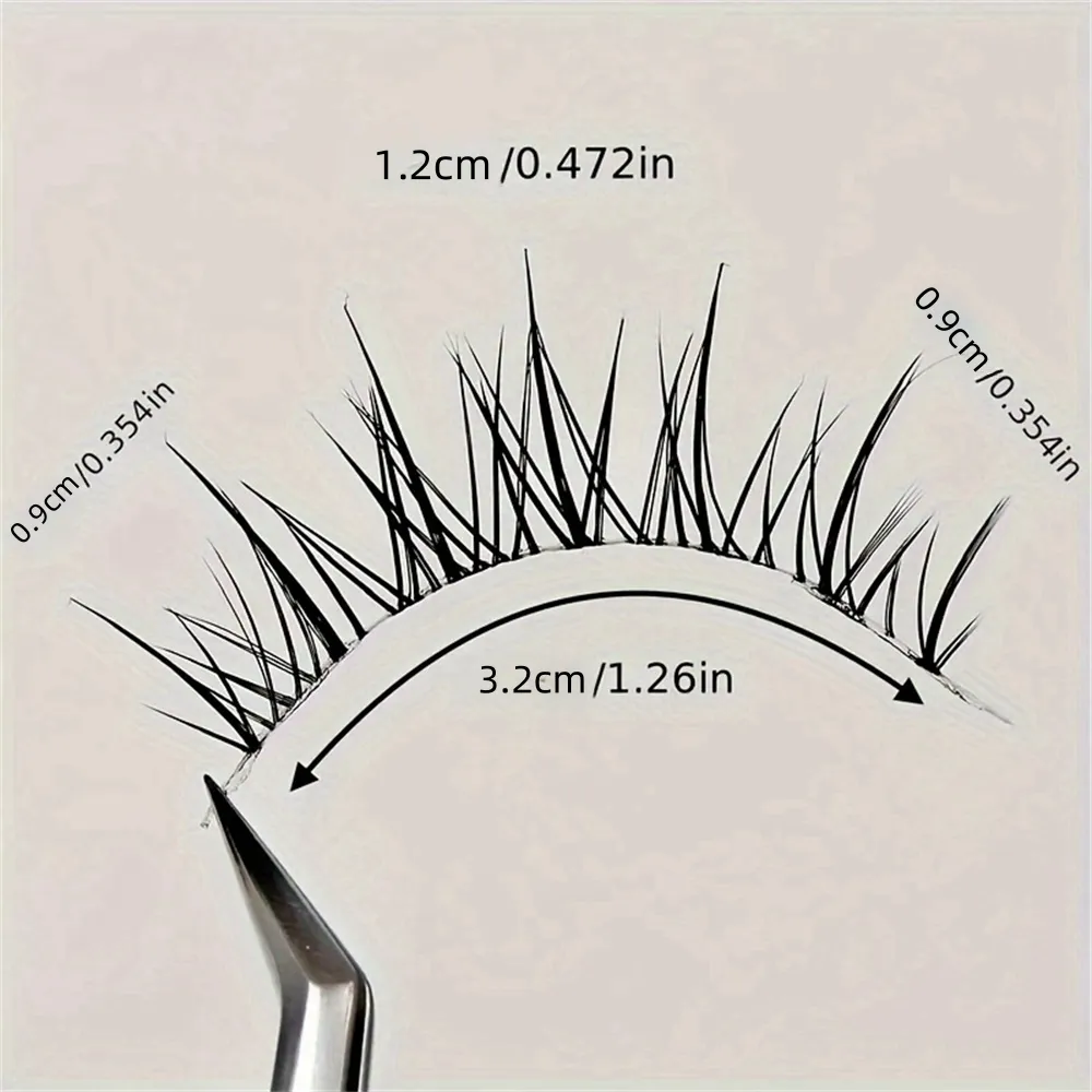5 pairs of transparent stem wavy eyelash extensions - reusable easy to apply natural looking enhancing eye appearance