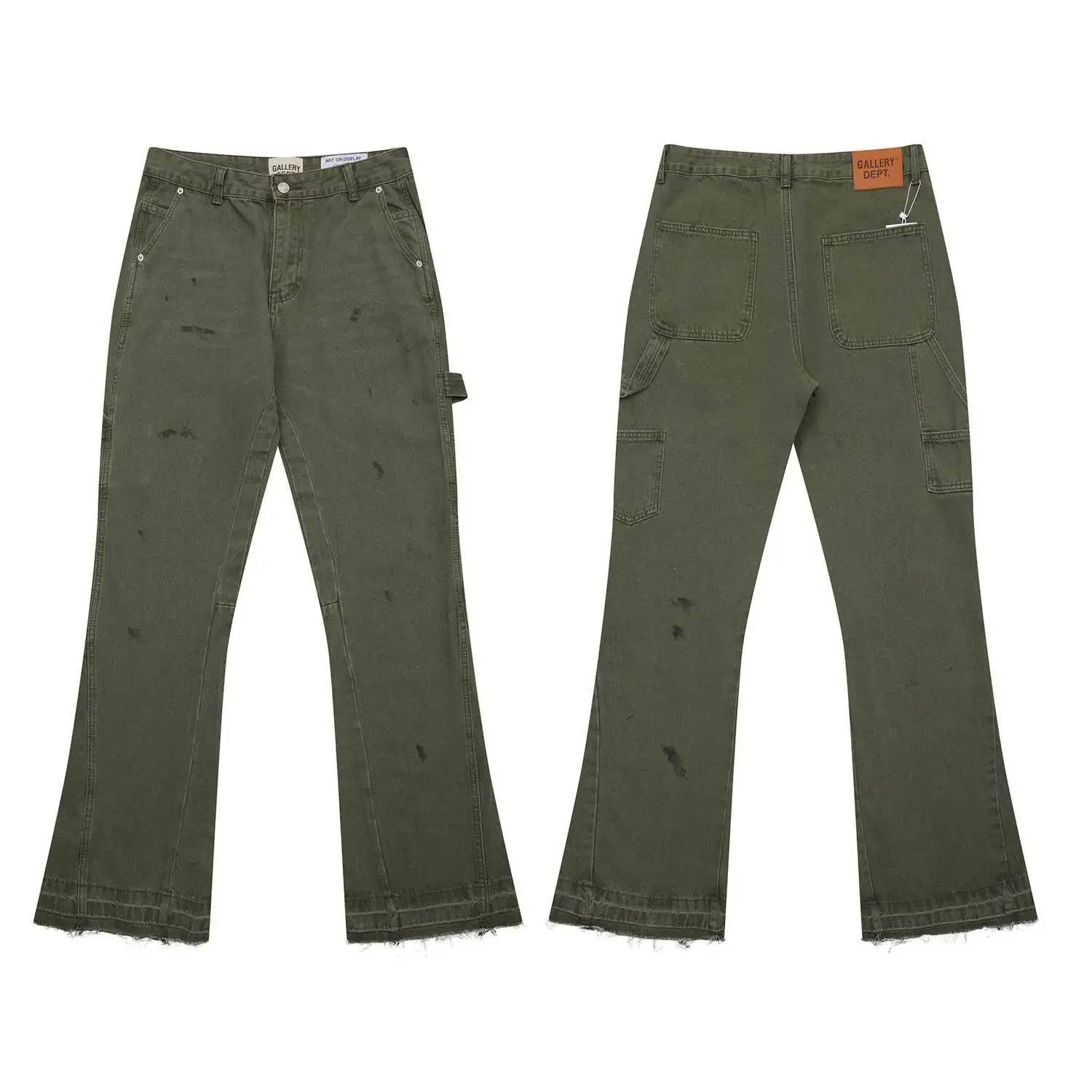 Gallery Dept splash ink splash paint wash splicing micro pull jeans overalls casual pants