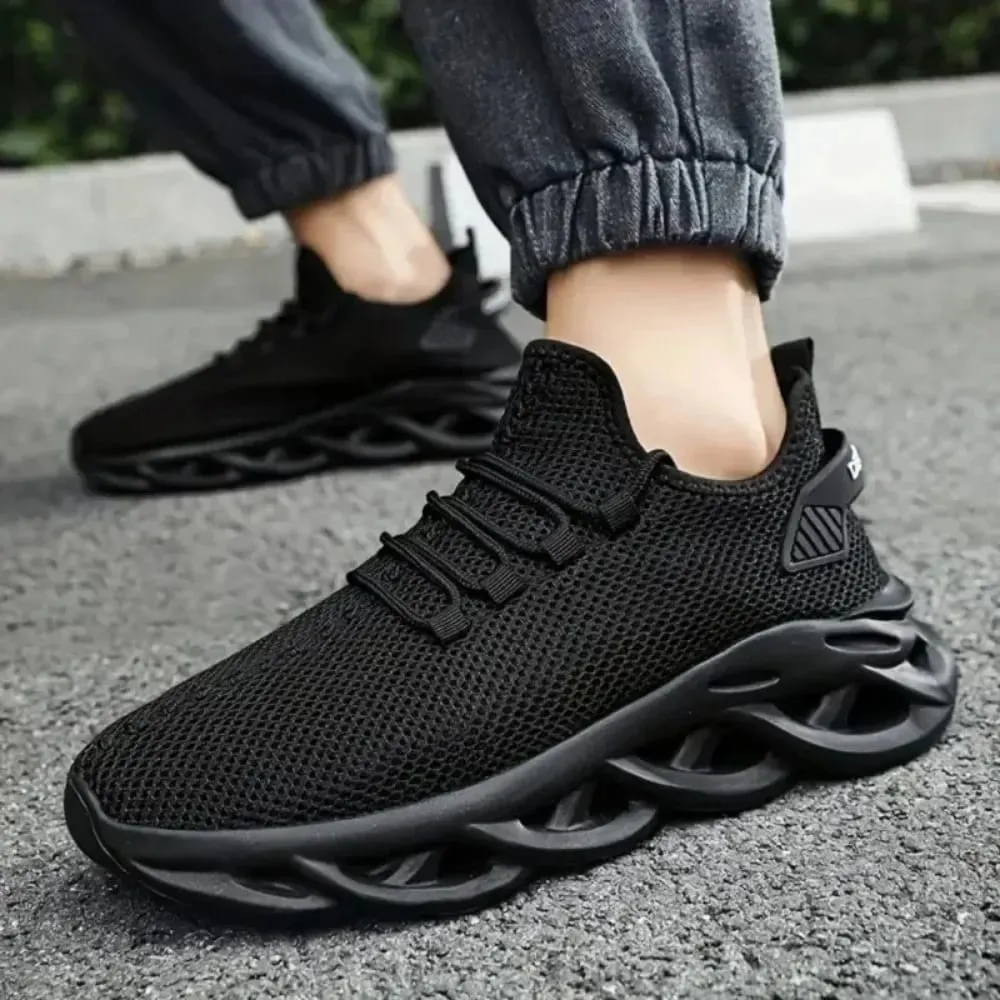 Men's Sports Running Black Jogging Shoes Casual Sports Shoes Brown Outdoor Breathable Mesh Lightweight Shock Absorbing Tennis