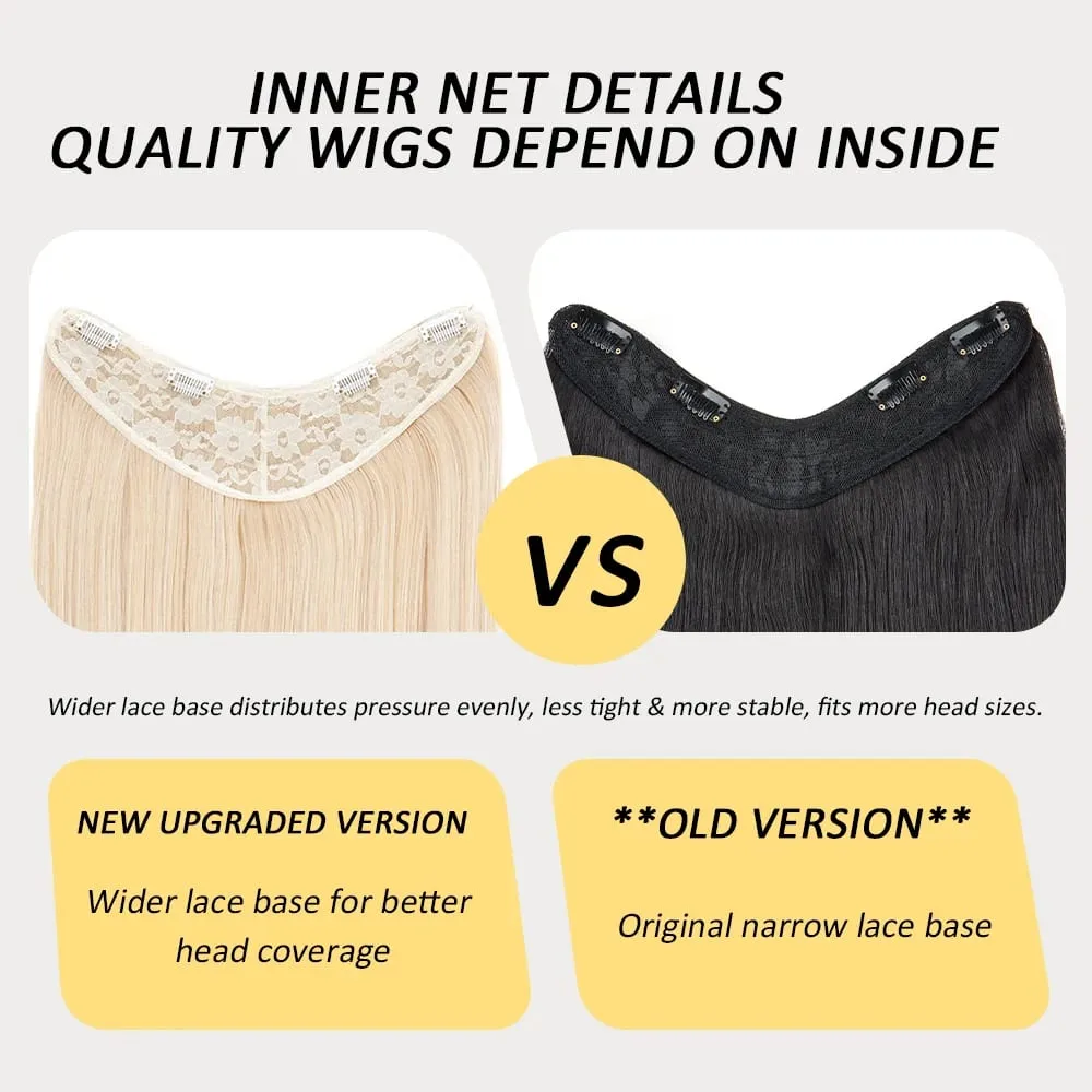 20Inch Synthetic Layered Buckle Hair Extensions Clip In Hair Weft High Temperature Fiber Long Straight Hairpiece for Women