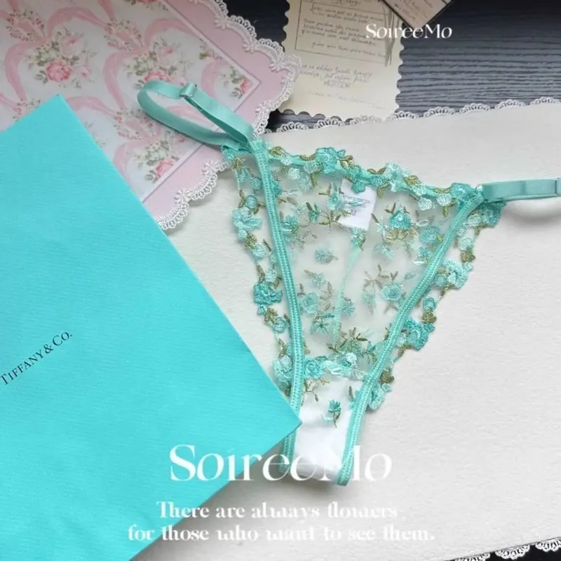 French Sheer Floral Lingerie Set Ultra Thin Sexy See Through Bralette with Soft Underwire & Women Large Bust Support S-XL MOYISU