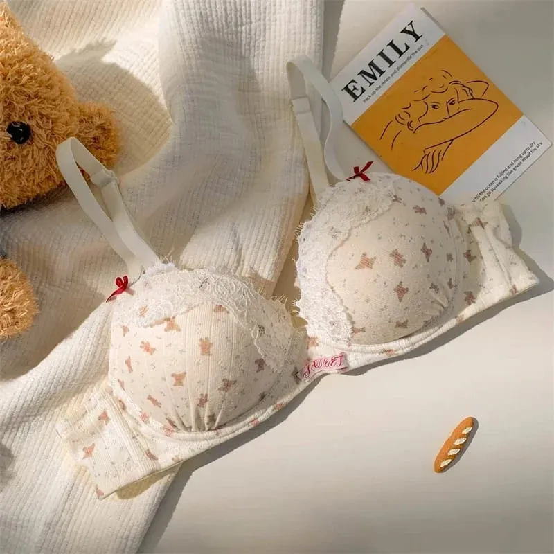 Sexy Lace Lingerie Set for Women Push Up Bra & Panty Set Summer Cute Underwear