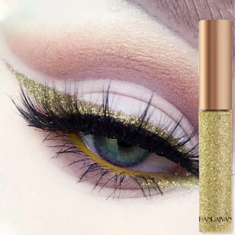 Glitter Liquid Eyeliner Pen Sparkly High Shine Pigment Stage Diamond Eyeshadow Long Lasting Waterproof Eye Makeup