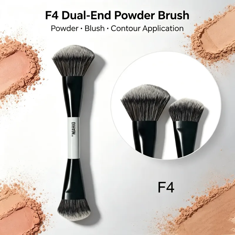 Soft Fiber Hair Cosmetic Brush Set - F1-F4 E1-E6 Series Makeup Brushes for Highlight Blush Ambient Glow - Premium Quality