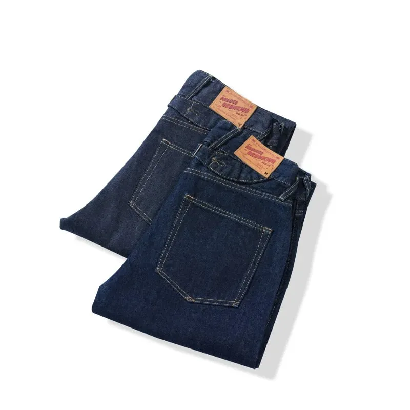100% Cotton Raw Japanese Selvedge Denim Jeans | 14.75oz Heavyweight Straight Leg | American Vintage Workwear Style OKONKWO