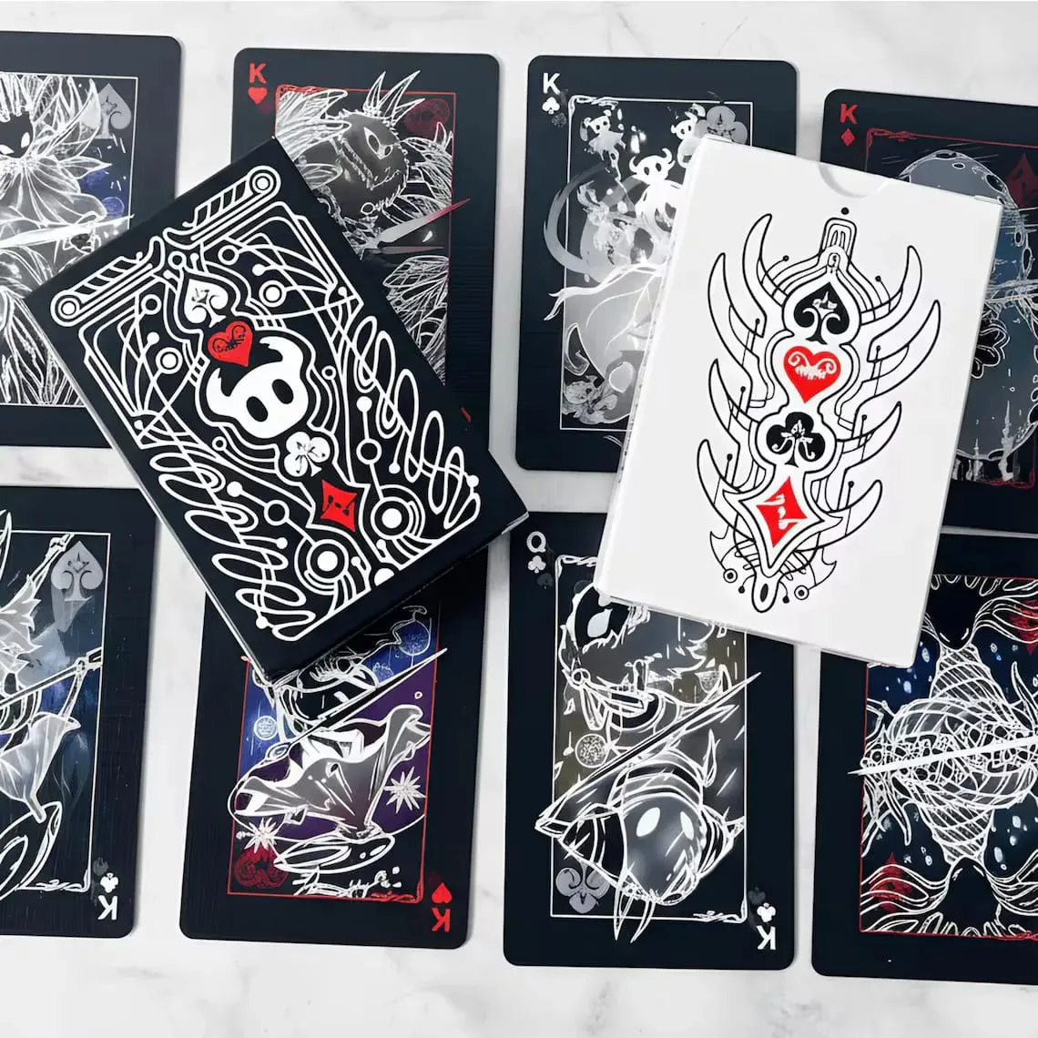 Hollow Knight Standard Poker Card Set Black and White Playing Card Game Card Group Portable Creative Party Game Toys Gift