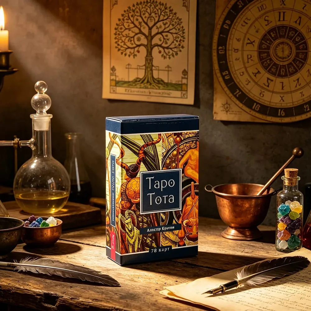 Tarot Deck 78‑Cards Russian Version Tapo Tota Mysterious Divination Fortune‑Telling Board Game for Tarot Collectors Practitioner