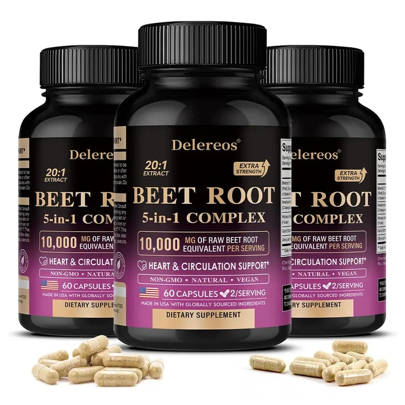 Organic Beetroot Extract Capsules 500mg Supports Blood Circulation & Heart Wellness Blood Flow Improves Immunity — image 11