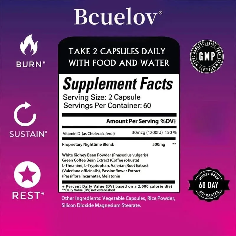 Best Nighttime Fat Burner - Thermogenic Fat Burner Natural Appetite Suppressant and Metabolism Booster Immune Health — image 6
