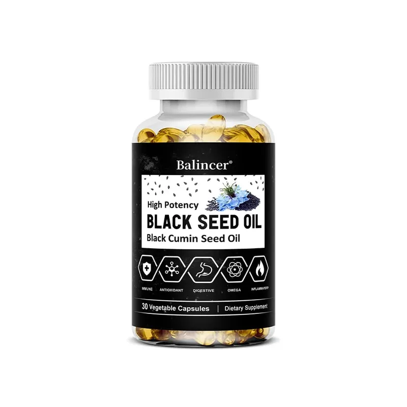 Organic Black Cumin Seed Oil Capsules 500mg Supports Immunity Joint Hair & Skin Health Joint Flexibility & Digestion