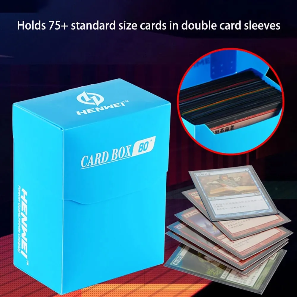 80+Card Deck Box PP Material Portable Many Color TCG Cards Case for MTG/YGO/TCG Gathering PP Storage