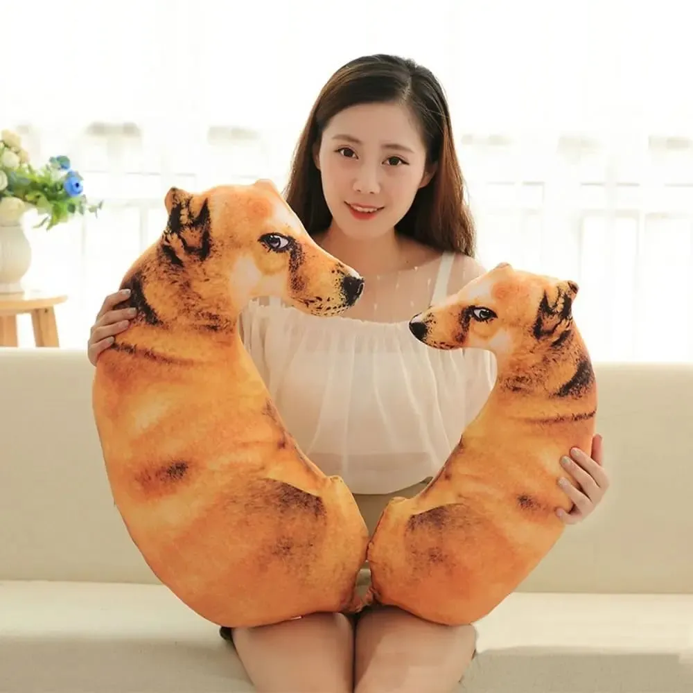 Hound 3D Lifelike Animal Throw Pillow Soft Plush Dog Pillow Creative Cushion Office