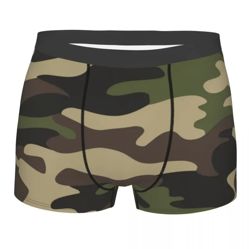 Male Cool WW2 Camo Underwear Germany Arm Military Camouflage Boxer Briefs Stretch Shorts Panties Underpants