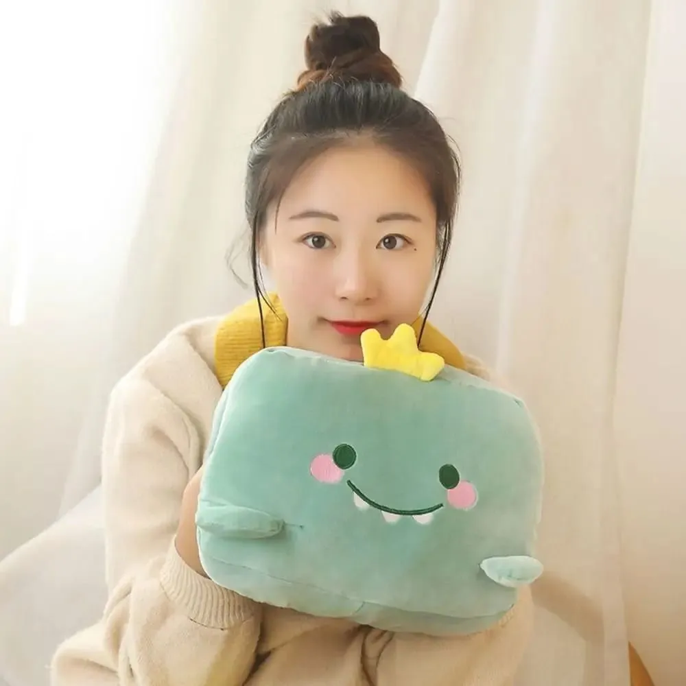 Creative Plush Toy Hand Warmer Plush Pillow Keep Warm Super Soft Office Nap Pillow Cartoon Animal Pillow Stuffed Toy Winter
