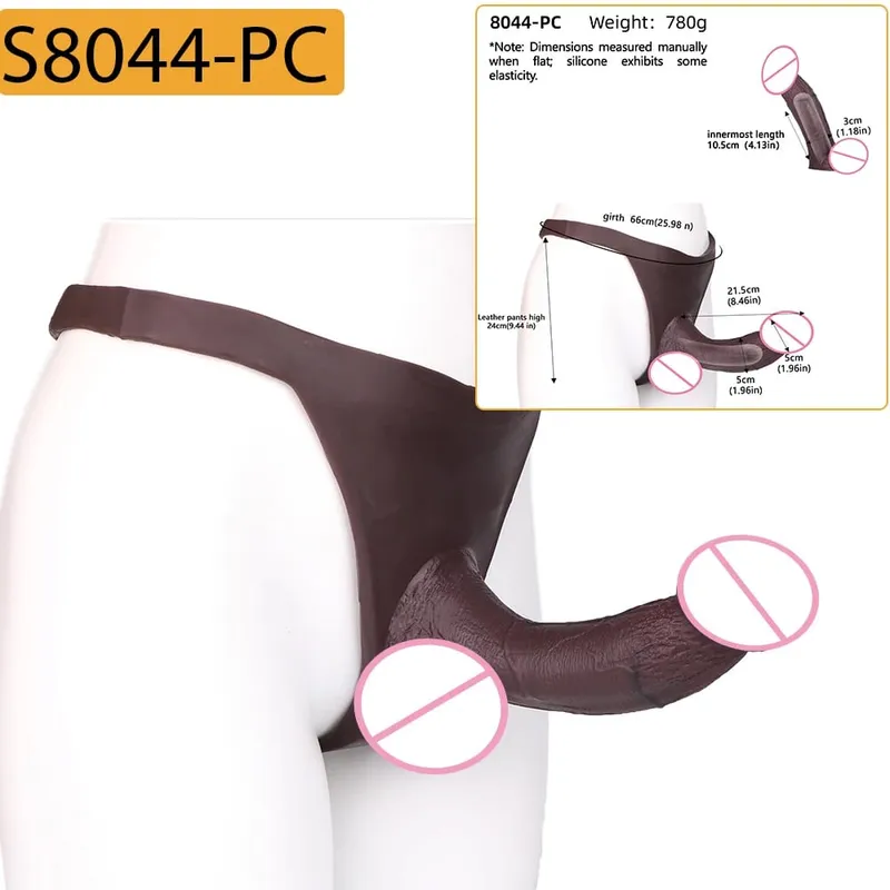 Real Veins Male Penis Sleeve Pants Lifelike Soft Hollow Dildo Men's Wearable Delay Ejaculation Sex Toy Strapon Cock Cover